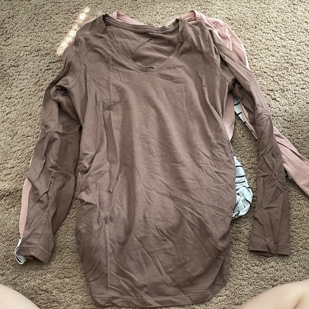 Set of three long sleeve maternity tops from Target size small